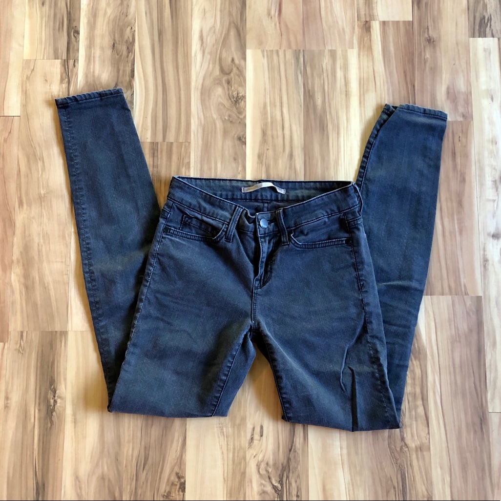 Vince Skinny Charcoal Herringbone Jeans
